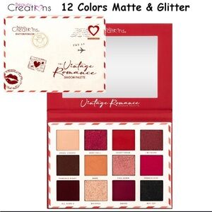 Beauty Creations Vintage Romance Smokey 12 Color Matte Glitter Eyeshadow…